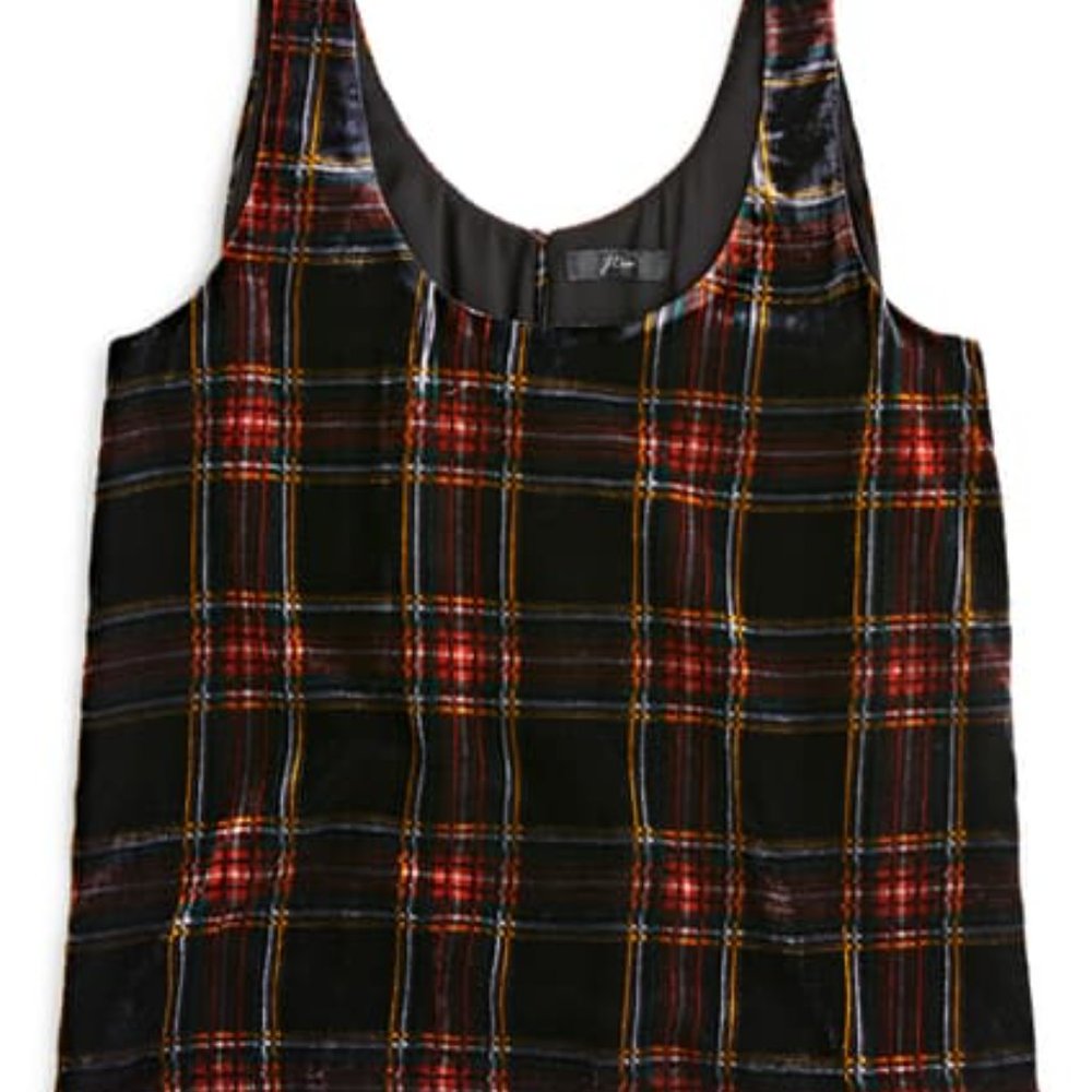 NWT J. Crew Velvet Stewart Plaid Tank - Picture 4 of 7